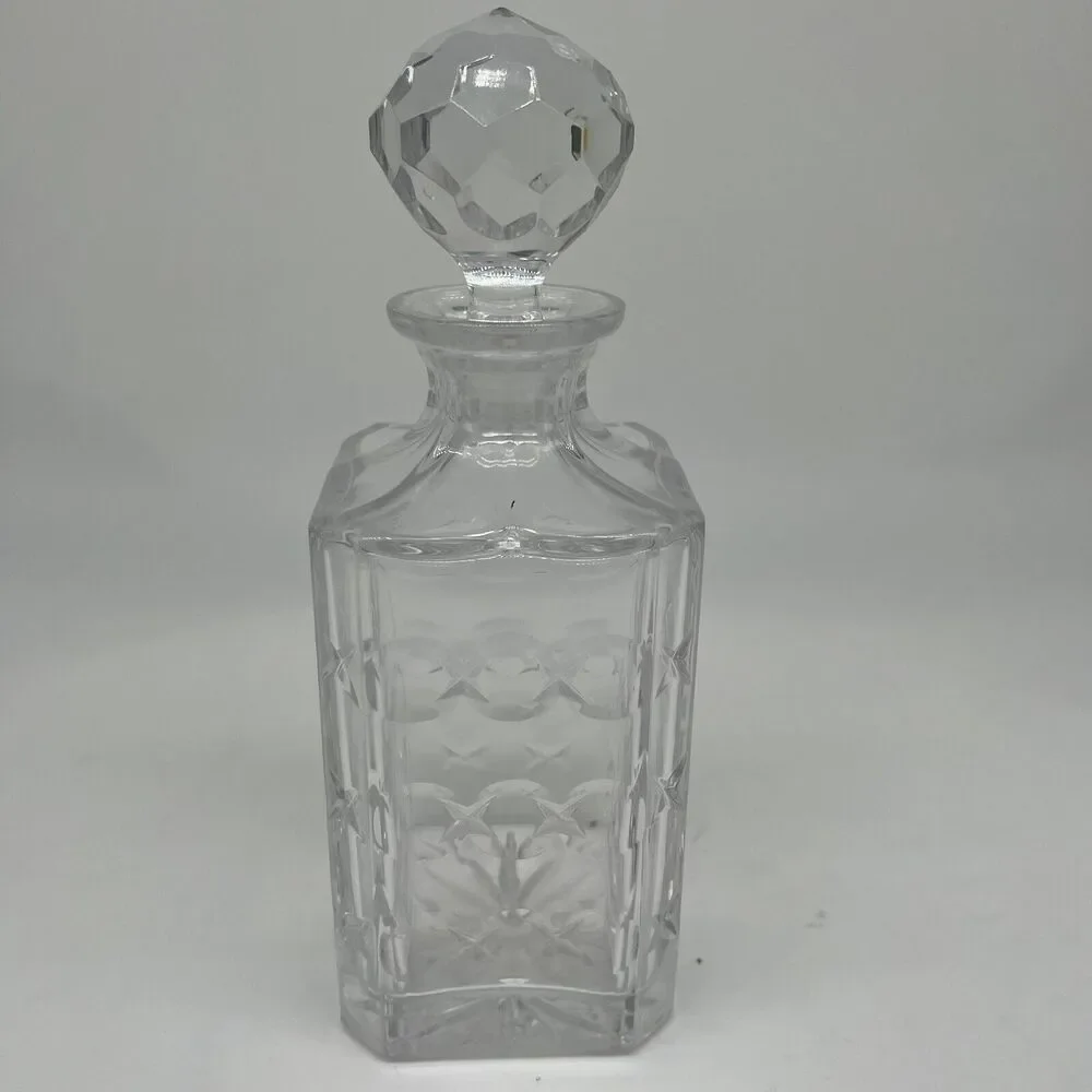 Vintage Cut Glass Whiskey Decanter W/ Ball Stopper - Picture 4 of 6